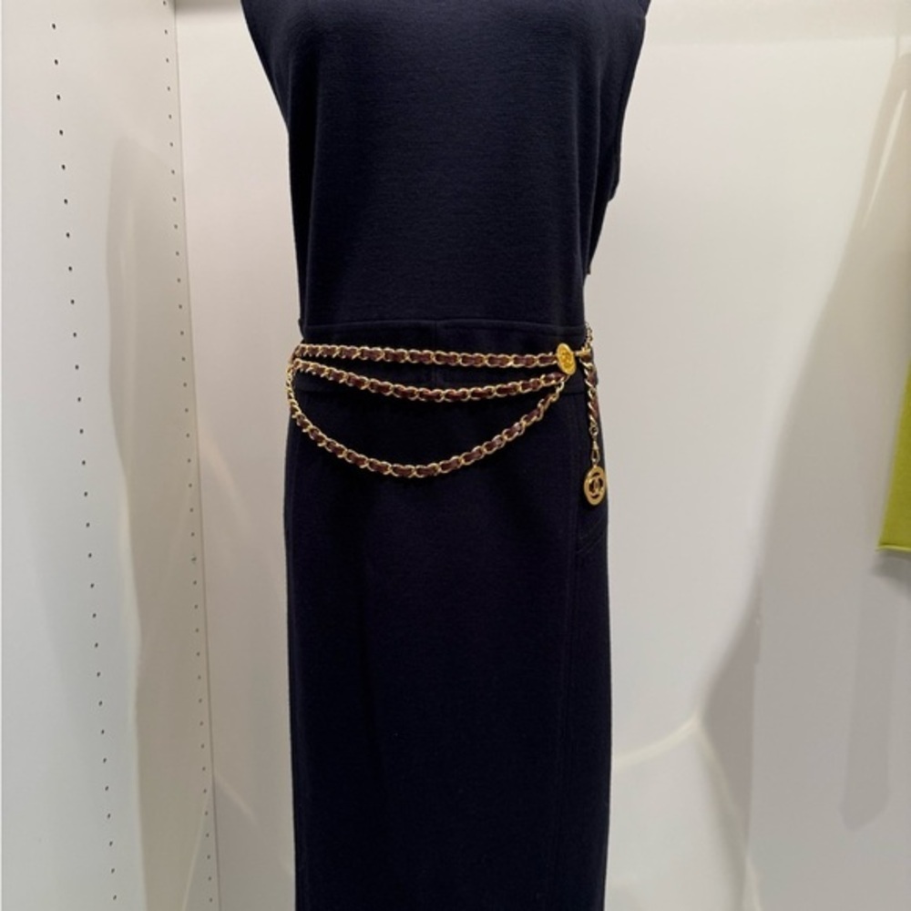 Tory Burch Navy Dress with Gold Buttons